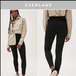 Everlane Authentic Stretch High Rise Skinny Jeans, Black, Sz. 27 Ankle